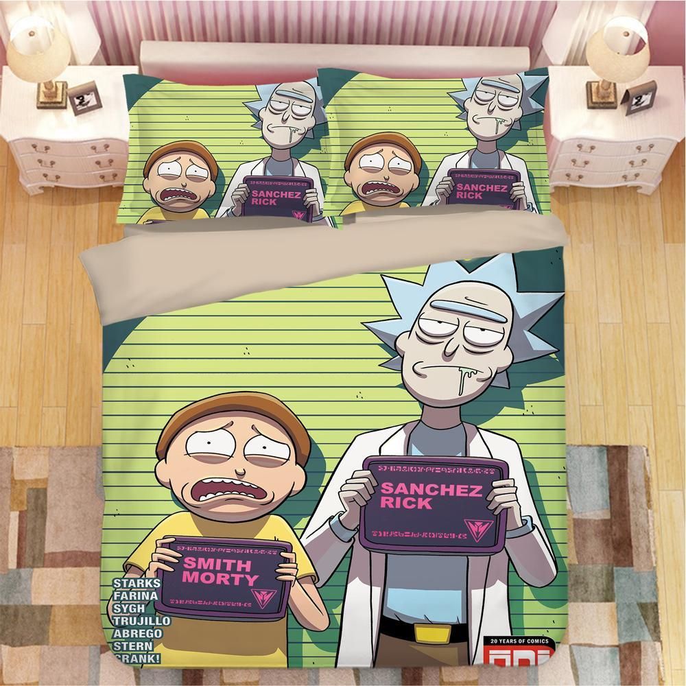 Rick And Morty 18 Duvet Cover Pillowcase Bedding Sets Home