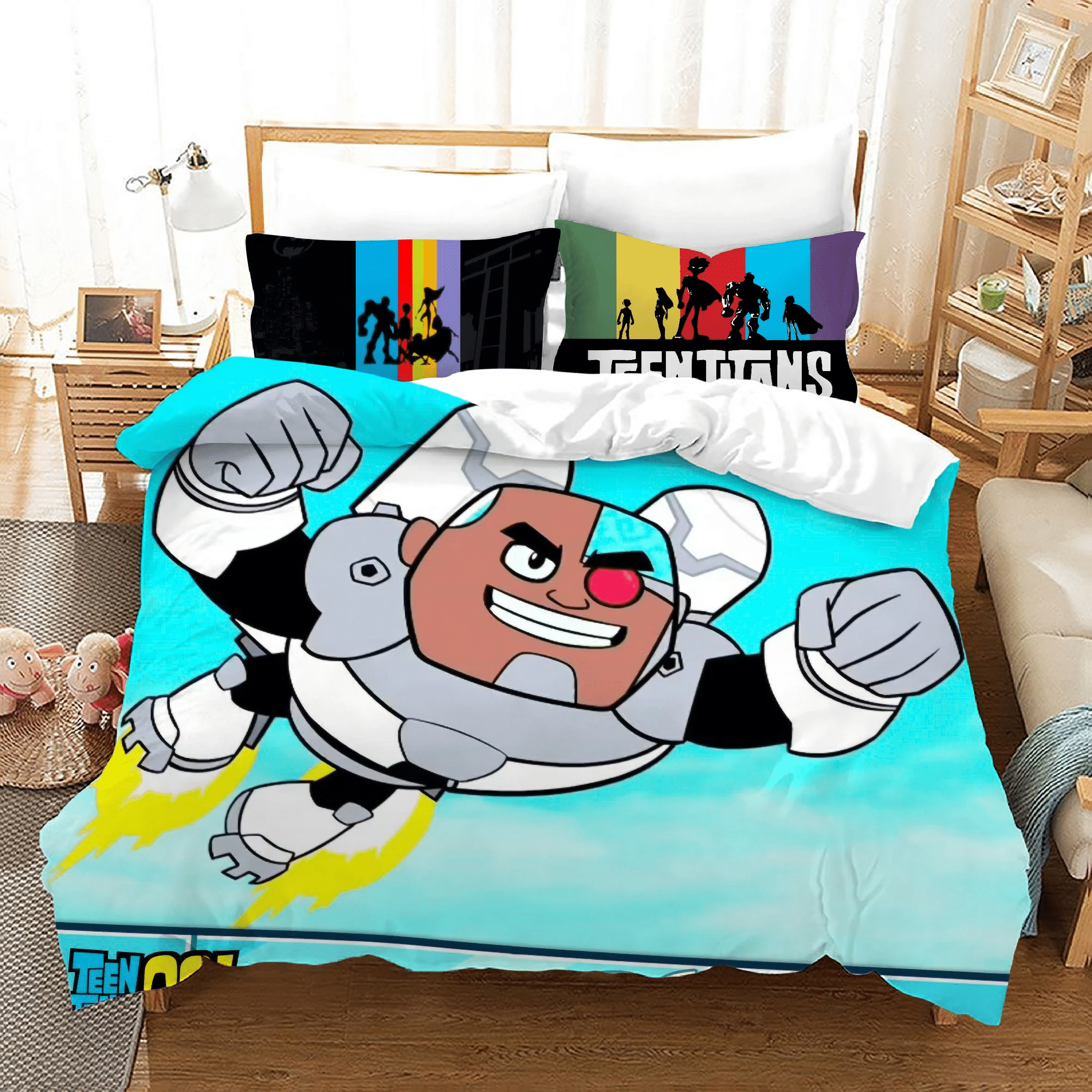 Teen Titans Go 21 Duvet Cover Pillowcase Bedding Sets Home