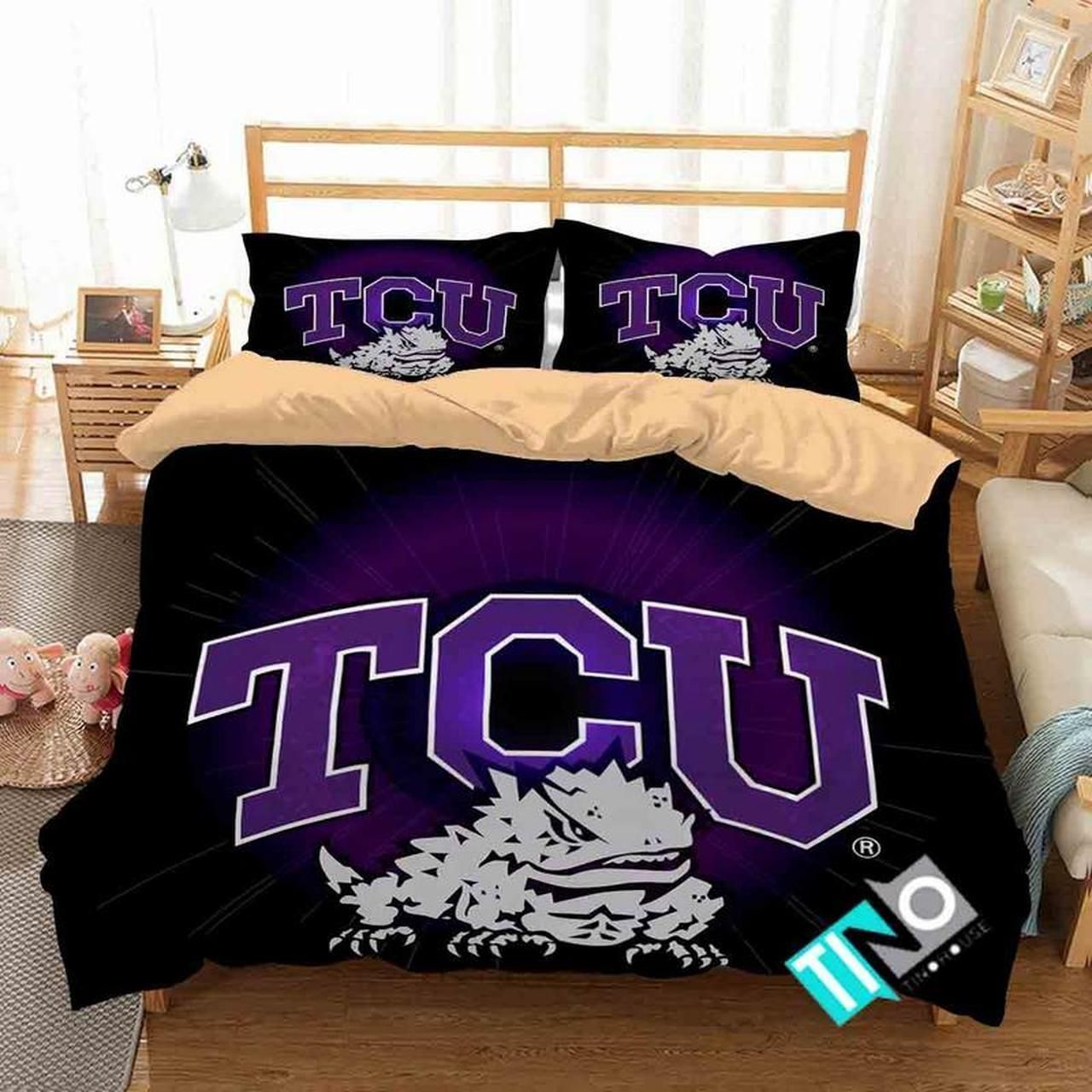 Ncaa Tcu Horned Frogs 1 Logo V 3d Duvet Cover