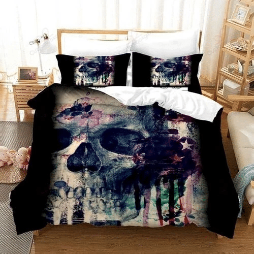 Skull Art 02 Bedding Sets Duvet Cover Bedroom Quilt Bed