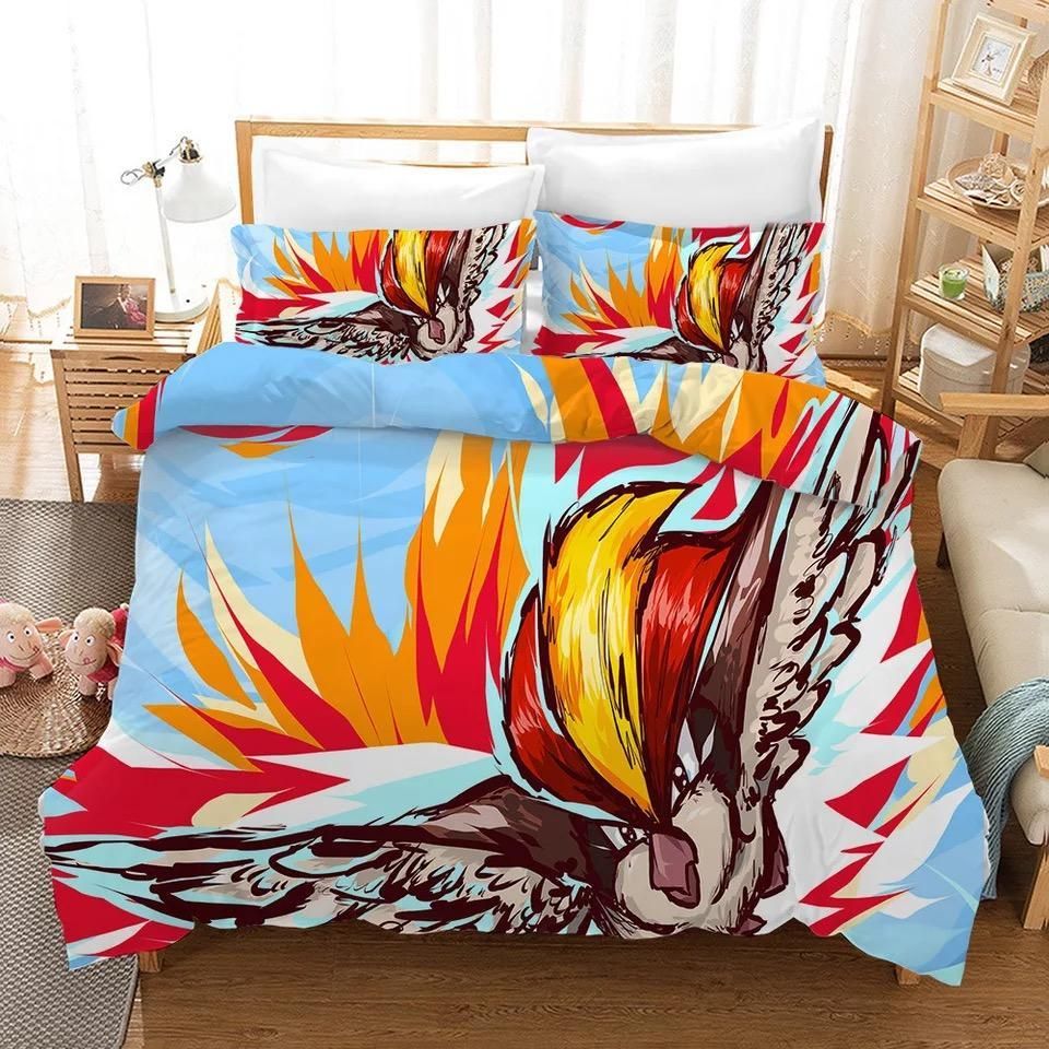 Pokemon Pikachu Brave Bird 14 Duvet Cover Pillowcase Bedding Sets