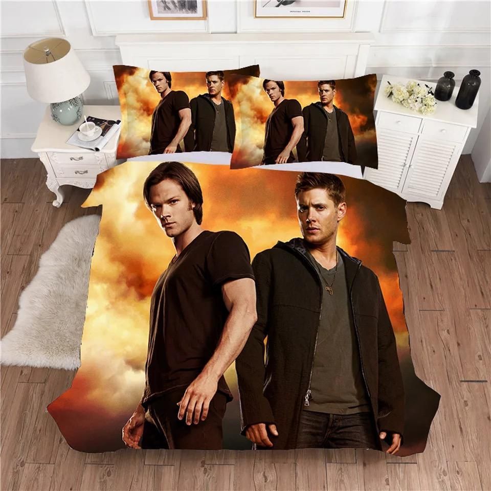 Supernatural Dean Sam Winchester 9 Duvet Cover Pillowcase Bedding Sets