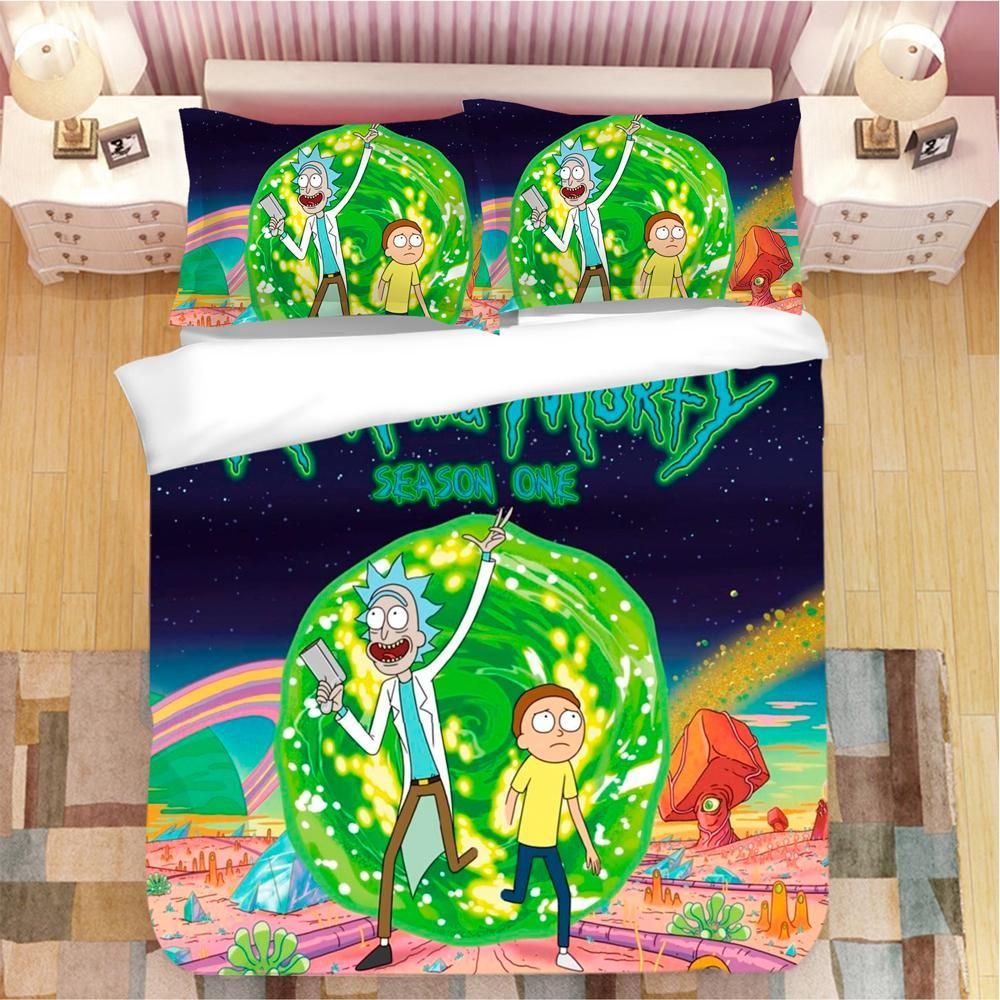 Rick And Morty 10 Duvet Cover Pillowcase Bedding Sets Home
