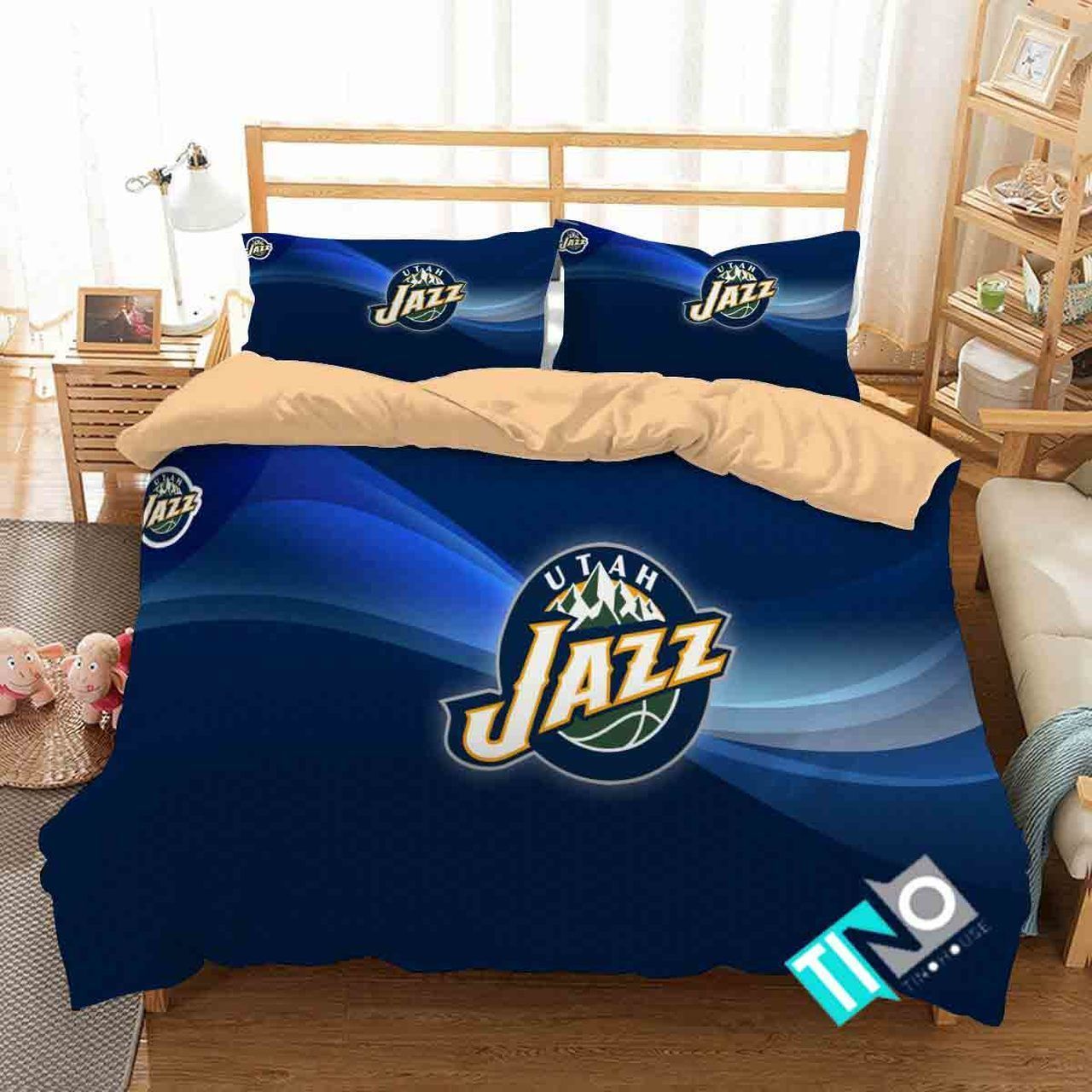 Nba Utah Jazz Logo 3d Printed Bedding Set 1 Duvet