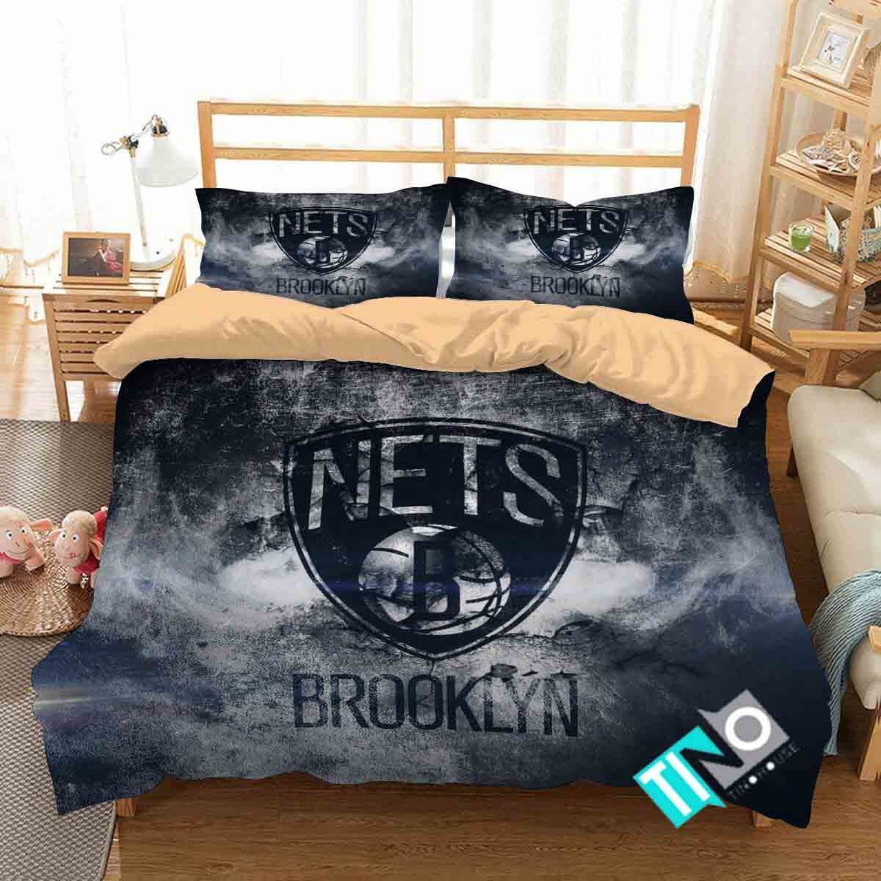 Nba Brooklyn Nets 1 Logo 3d Duvet Cover Bedding Sets