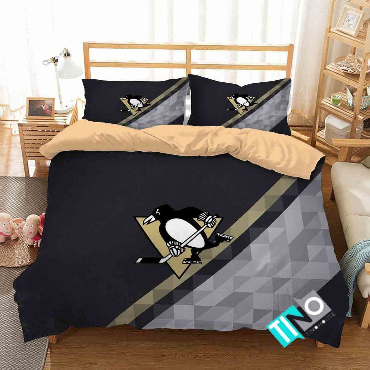 Nhl Pittsburgh Penguins 1 Logo 3d Duvet Cover Bedding Sets