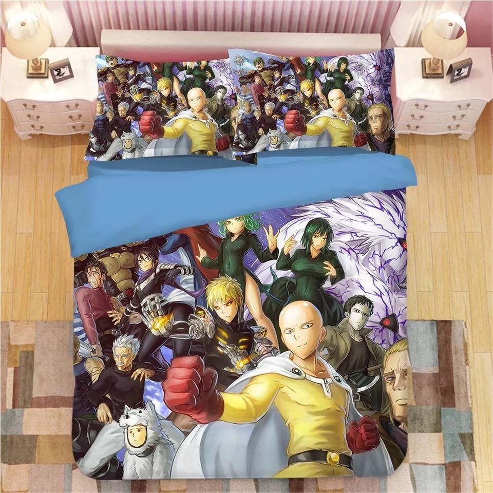 One Punch Man 14 Duvet Cover Pillowcase Bedding Sets Home