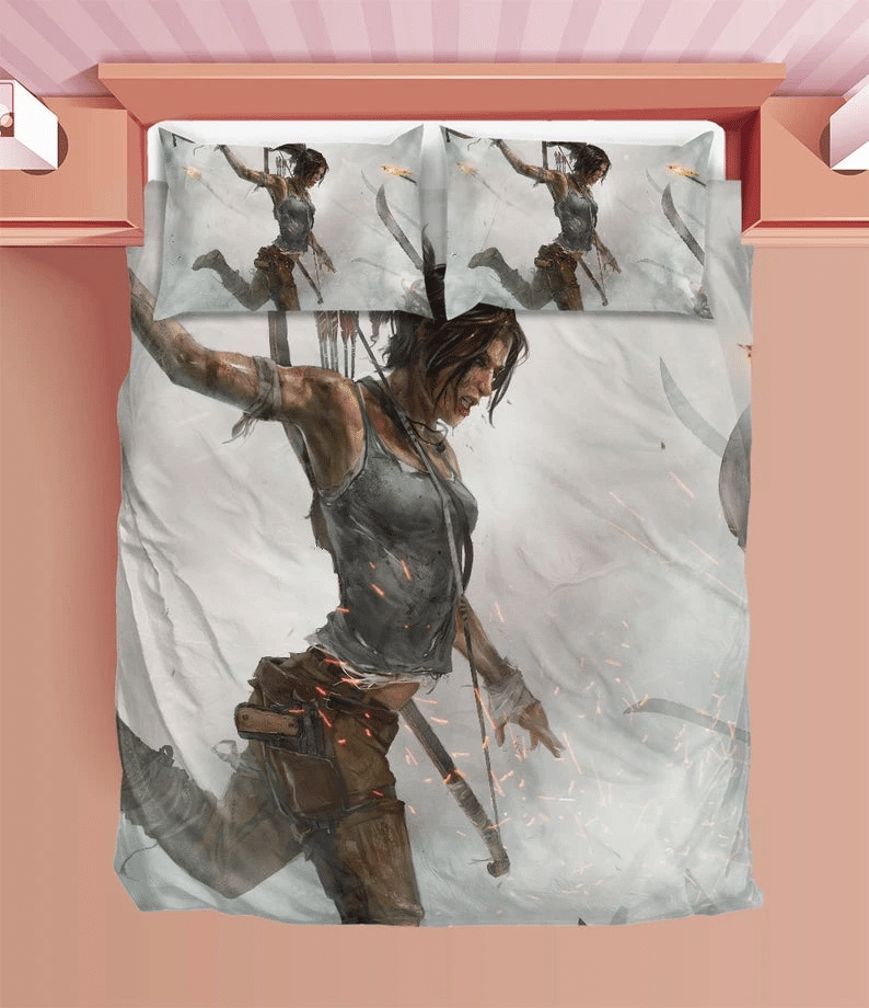 Tomb Raider Duvet Lara Croft Bedding Sets Comfortable Gift Quilt