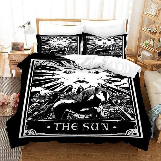 Tarot The Sun 3 Duvet Cover Pillowcase Bedding Sets Home