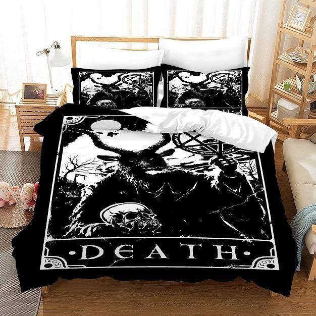 Tarot Death 2 Duvet Cover Pillowcase Bedding Sets Home Bedroom