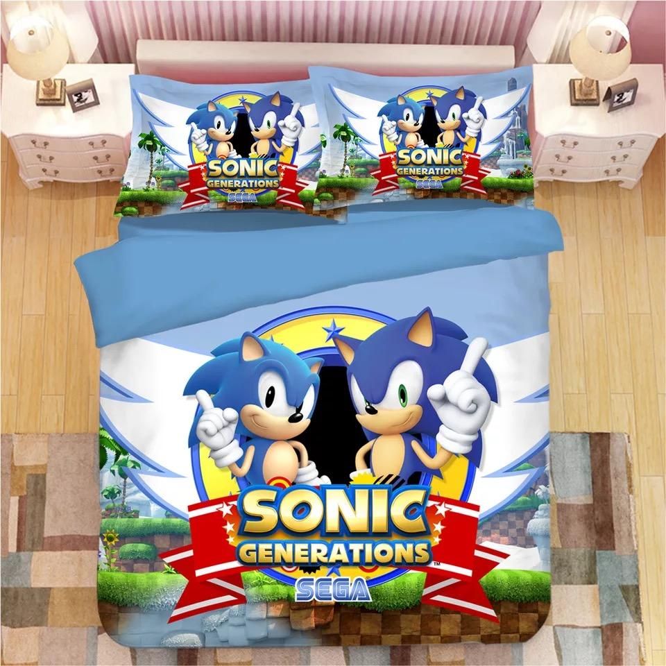 Sonic The Hedgehog 15 Duvet Cover Quilt Cover Pillowcase Bedding