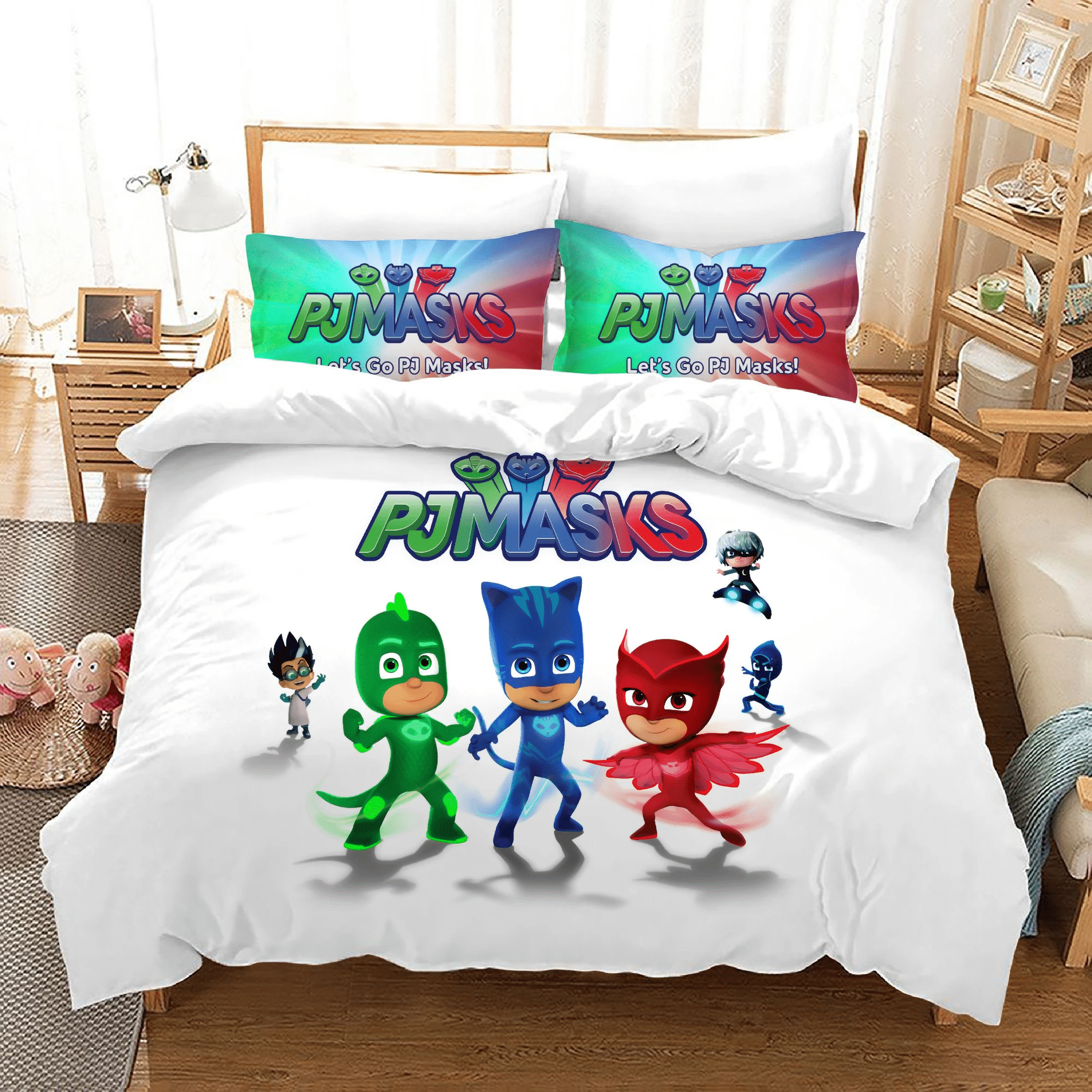 Pjmasks 21 Duvet Cover Quilt Cover Pillowcase Bedding Sets Bed