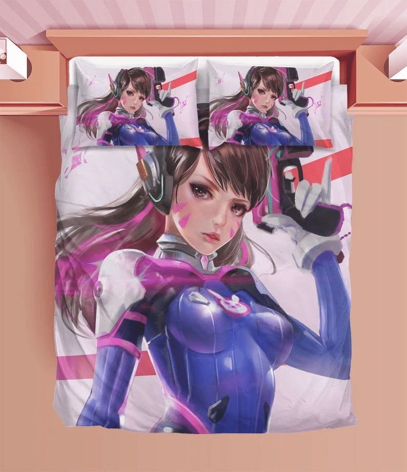 Overwatch Duvet Dva Bedding Sets Comfortable Gift Quilt Bed Sets