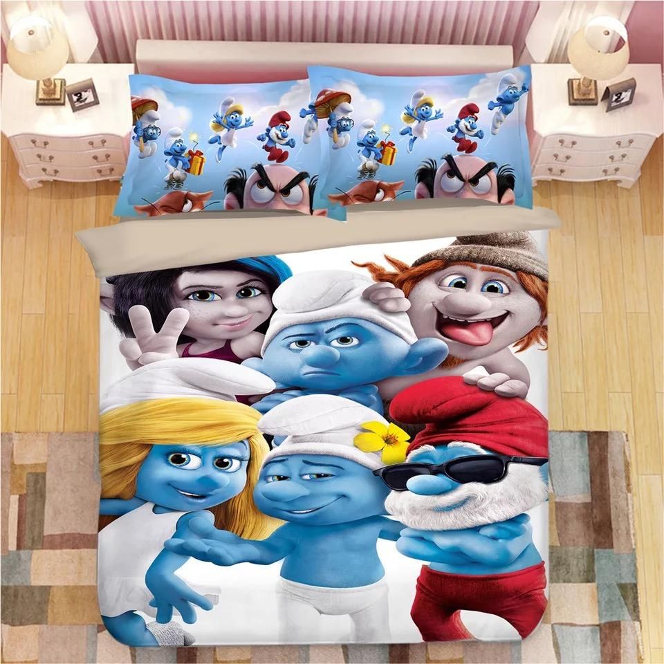 The Smurfs Smurfette 7 Duvet Cover Quilt Cover Pillowcase Bedding