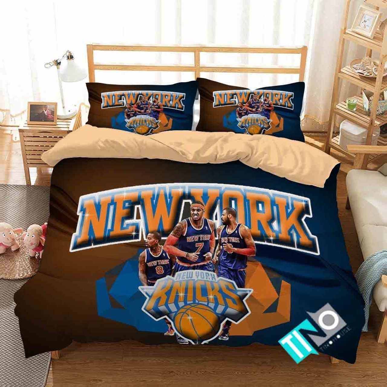 Nba New York Knicks4 Logo 3d Duvet Cover Bedding Sets