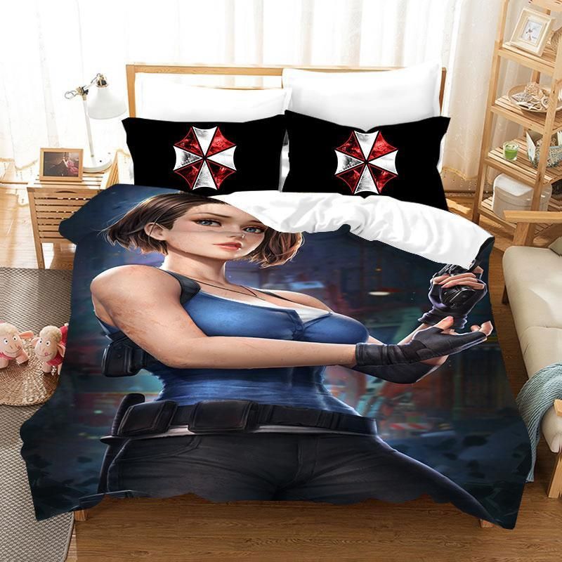 Resident Evil 16 Duvet Cover Pillowcase Bedding Sets Home Bedroom
