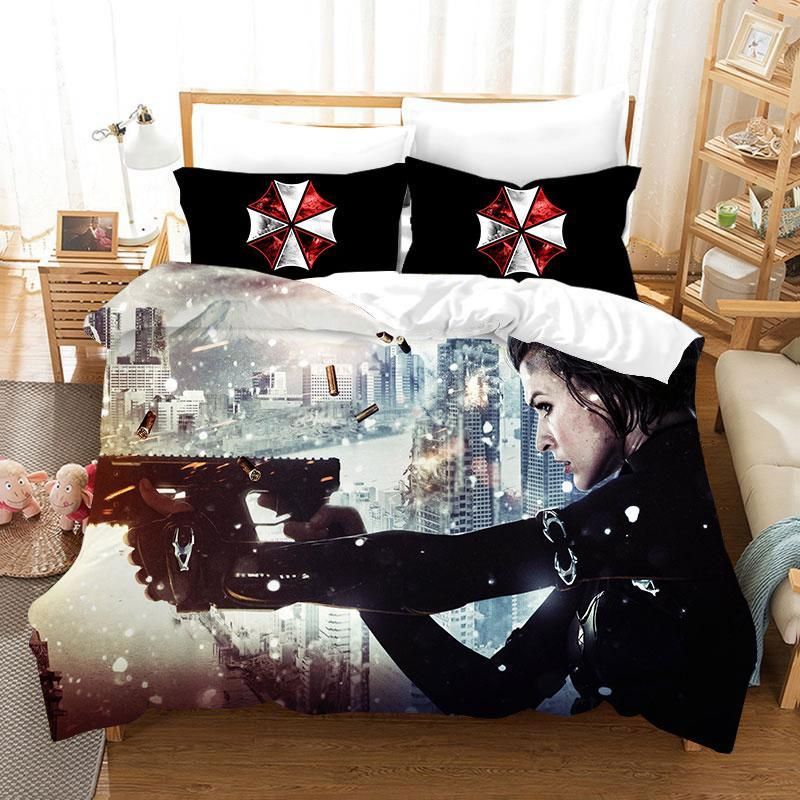 Resident Evil 18 Duvet Cover Pillowcase Bedding Sets Home Bedroom