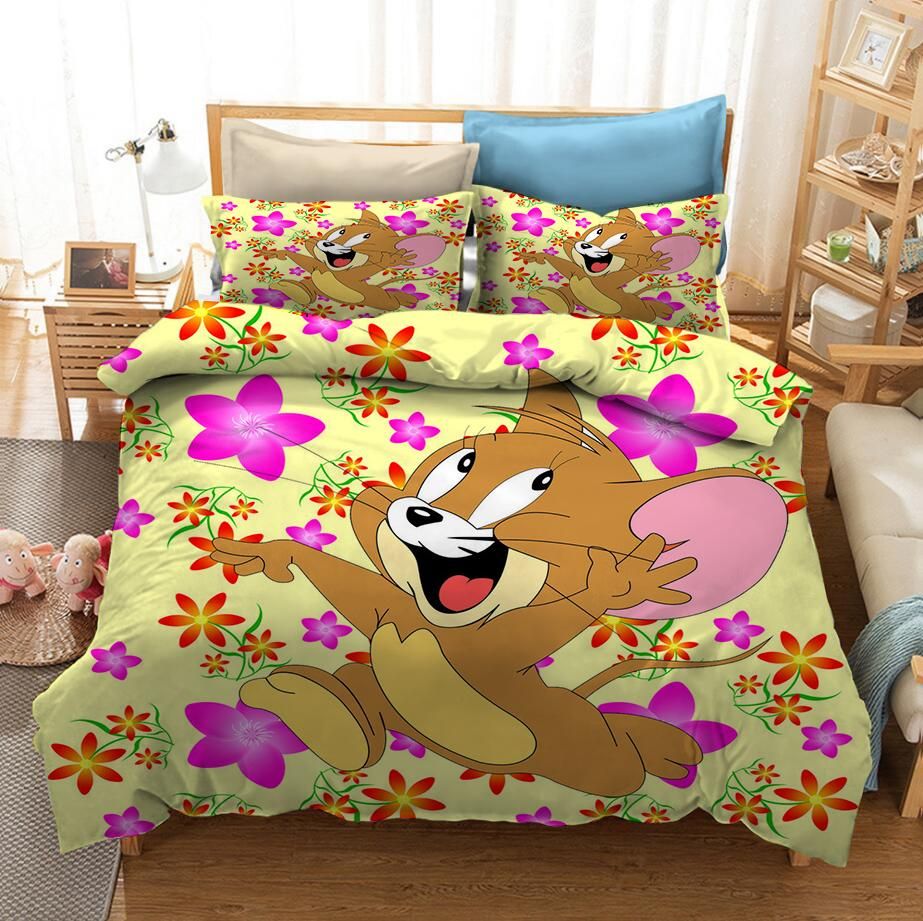 Tom And Jerry 5 Duvet Cover Quilt Cover Pillowcase Bedding