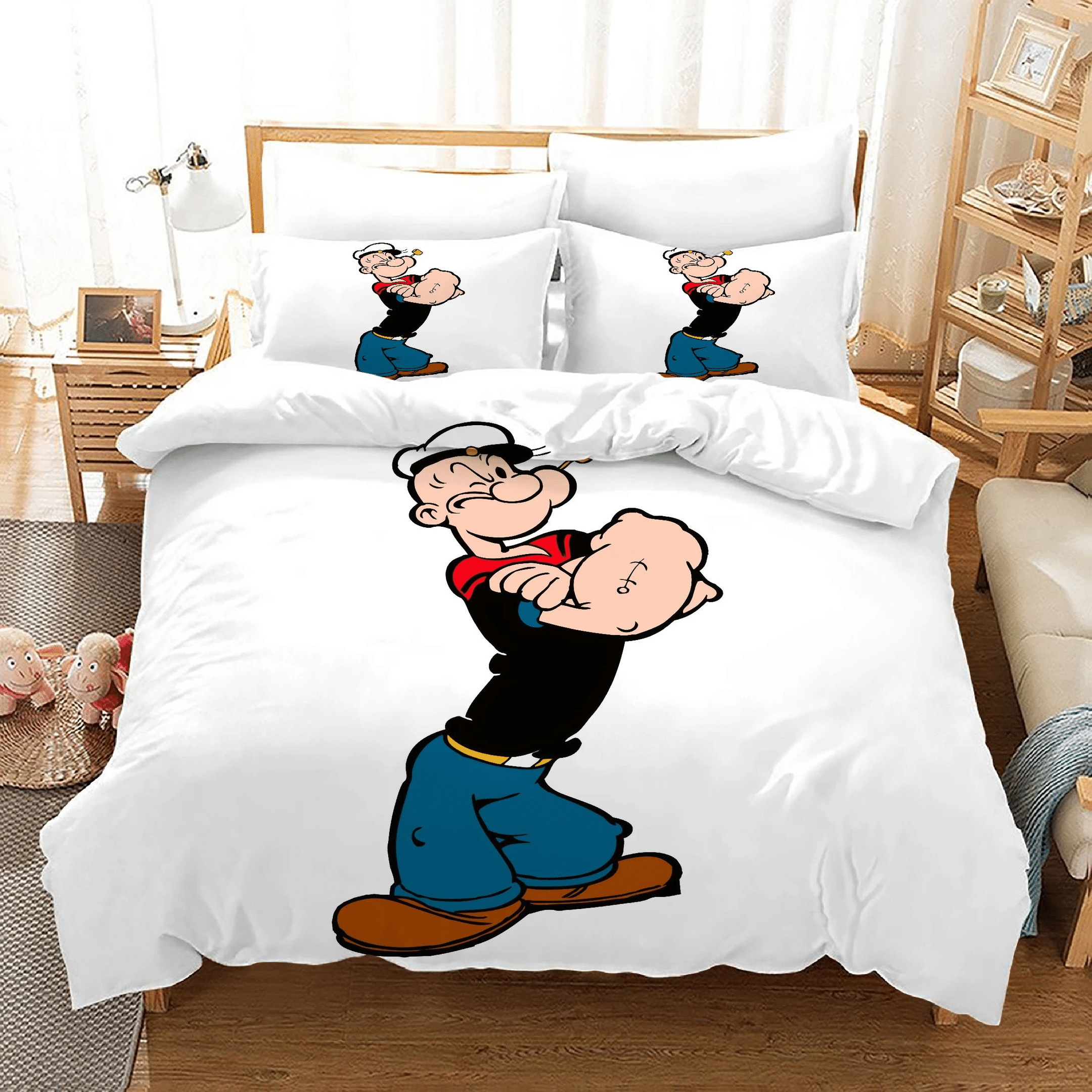 Popeye The Sailor 8 Duvet Cover Pillowcase Bedding Sets Home