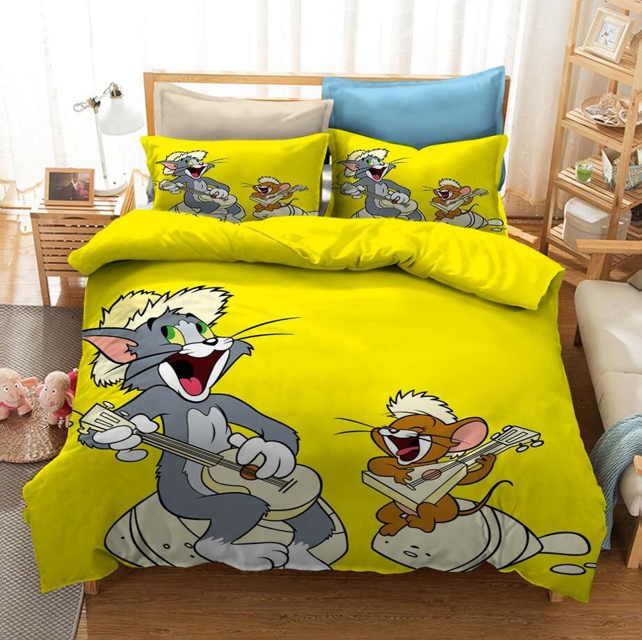 Tom And Jerry 6 Duvet Cover Pillowcase Bedding Sets Home