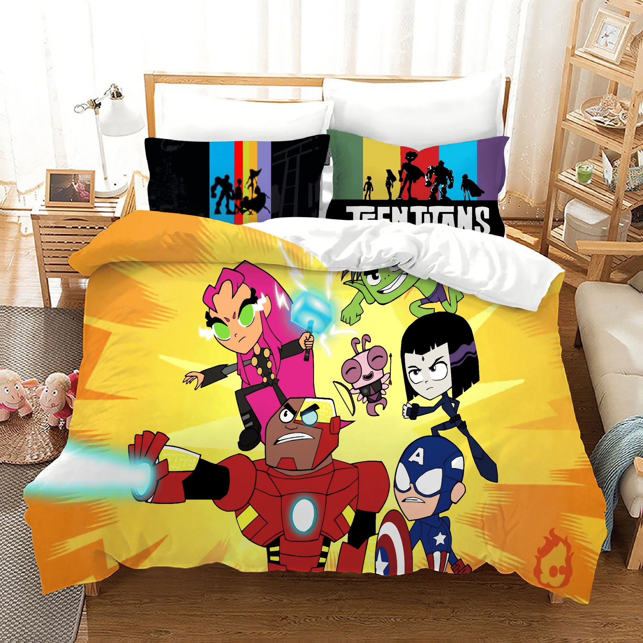 Teen Titans Go 23 Duvet Cover Quilt Cover Pillowcase Bedding