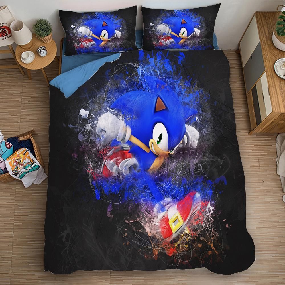 Sonic The Hedgehog 14 Duvet Cover Pillowcase Bedding Sets Home