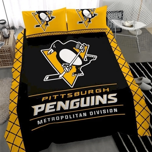 Mlb Pittsburgh Penguins Bedding Sets Duvet Cover Bedroom Quilt Bed