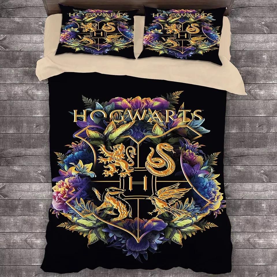 Harry Potter Hogwarts 4 Duvet Case Quilt Cover Pillowcase Bedding