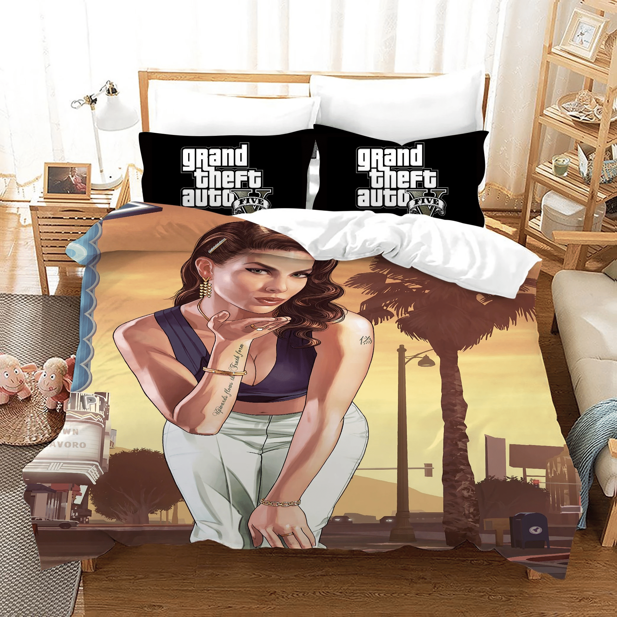 Grand Theft Auto 6 Duvet Cover Quilt Cover Pillowcase Bedding