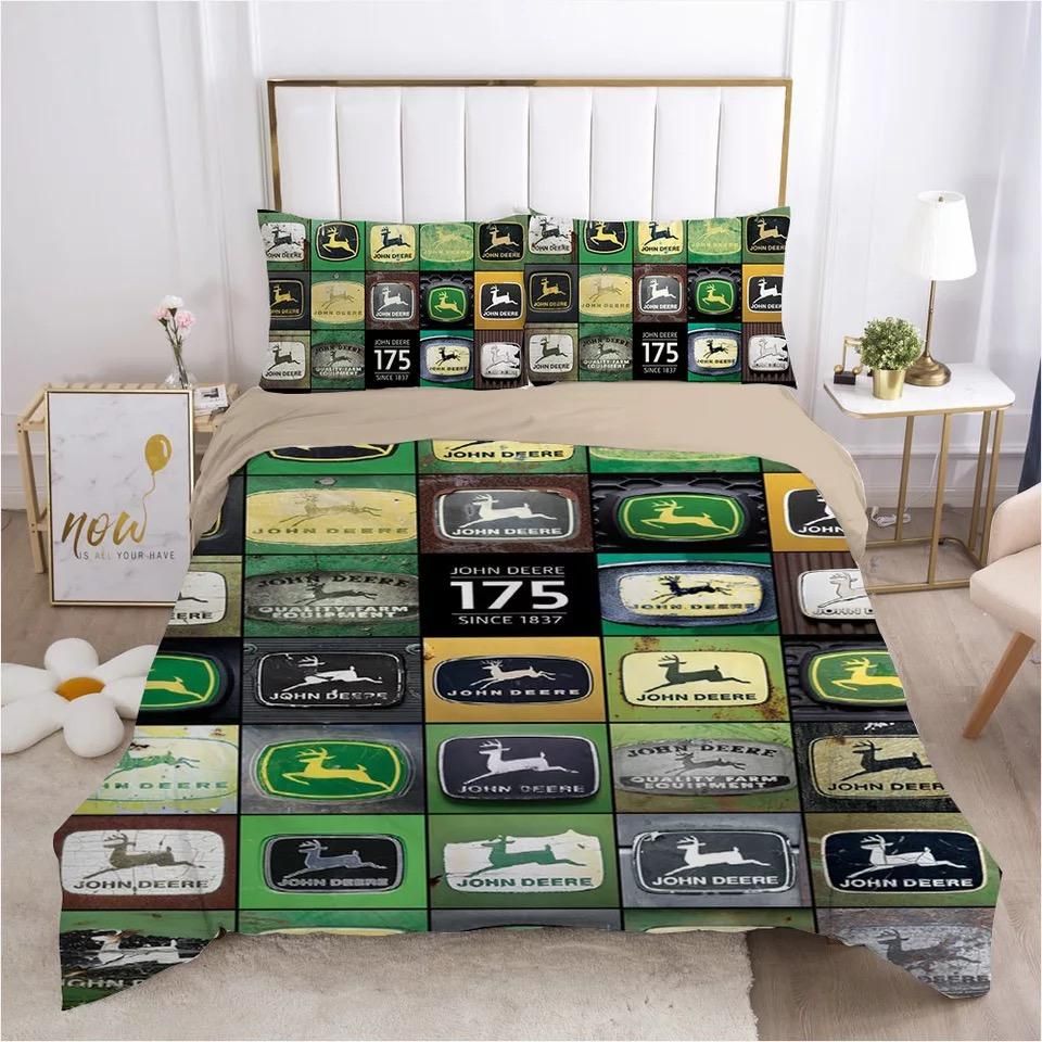 John Deere 5 Duvet Cover Pillowcase Bedding Sets Home Bedroom