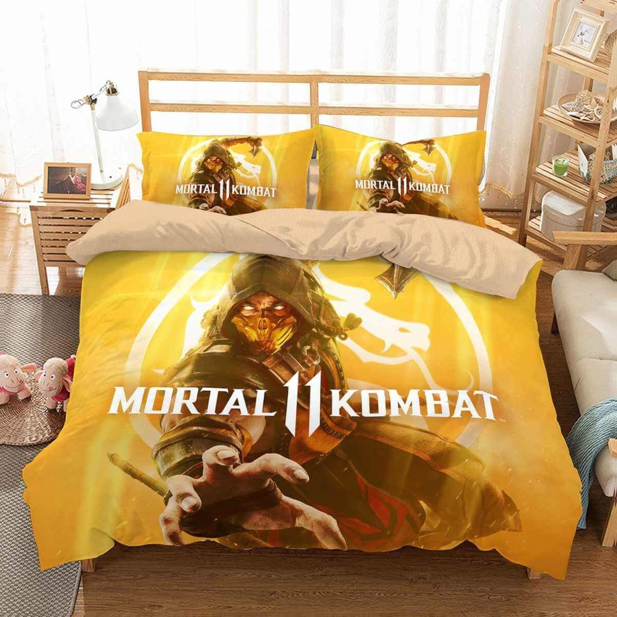 Mortal Kombat 2 Duvet Cover Pillowcase Bedding Sets Home Bedroom