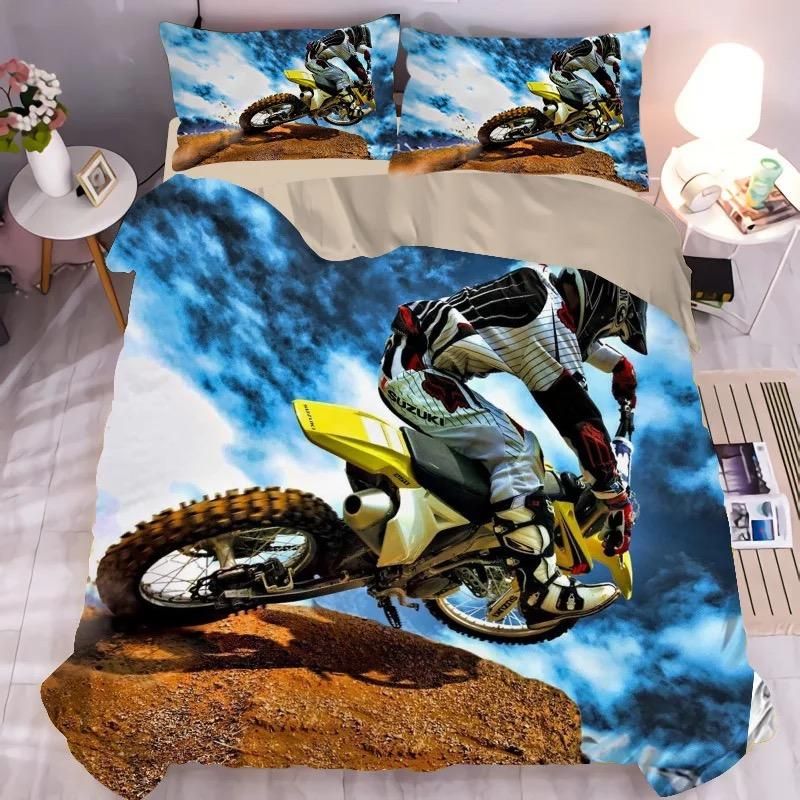 Motocross Mountain Bike 11 Duvet Cover Quilt Cover Pillowcase Bedding