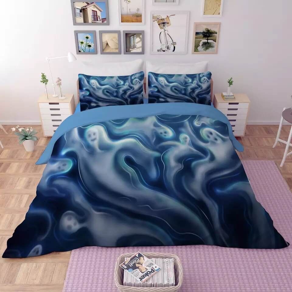 Halloween Horro Pumpkin Ghost 21 Duvet Cover Pillowcase Bedding Set