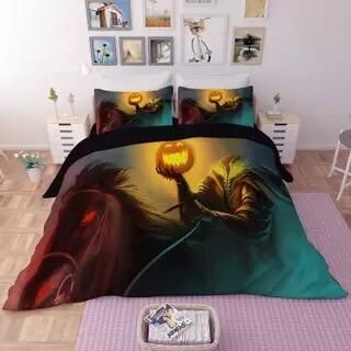 Halloween Horro Pumpkin Ghost 31 Duvet Cover Pillowcase Bedding Set