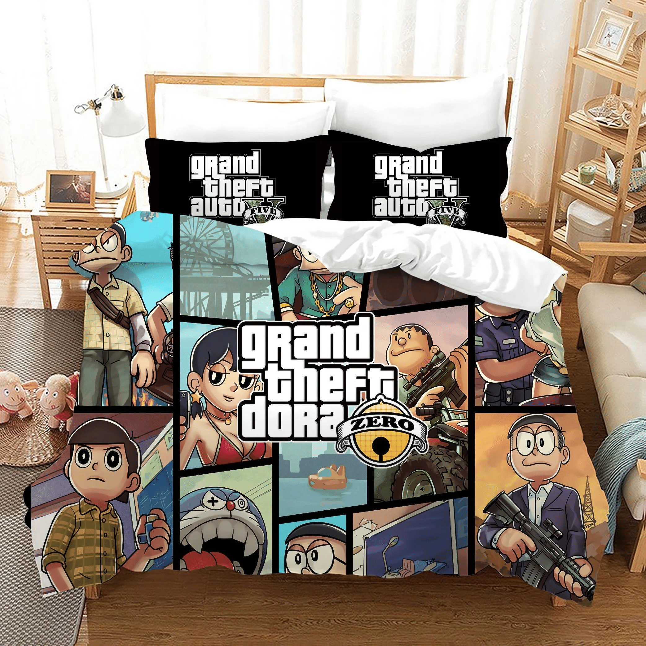 Grand Theft Auto 26 Duvet Cover Pillowcase Bedding Sets Home