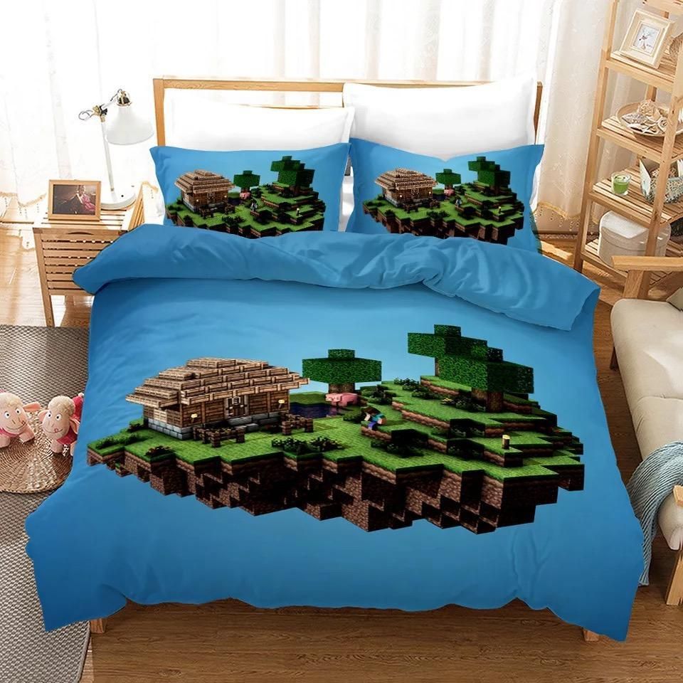 Minecraft 5 Duvet Cover Pillowcase Bedding Sets Home Bedroom Decor