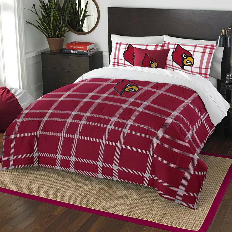 Louisville Cardinals Custom Bedding High Quality Cotton Bedding Sets Pajamas