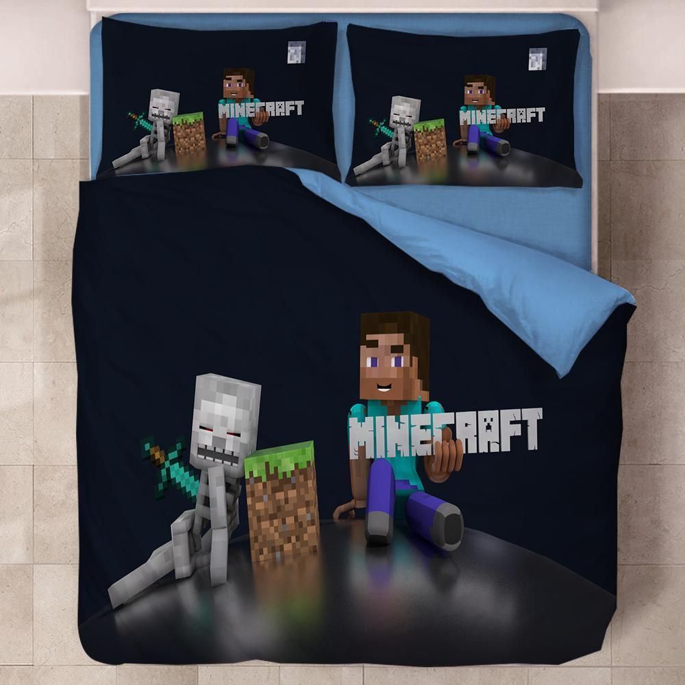 Minecraft 37 Duvet Cover Pillowcase Bedding Sets Home Decor Quilt