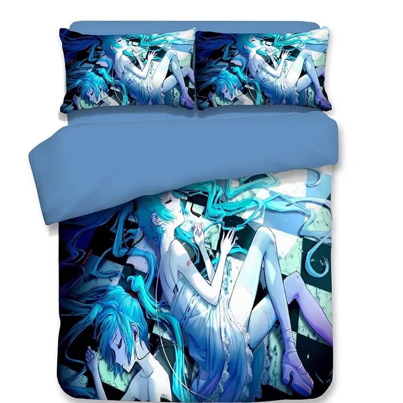 Hatsune Miku 14 Duvet Cover Pillowcase Bedding Set Quilt Bed