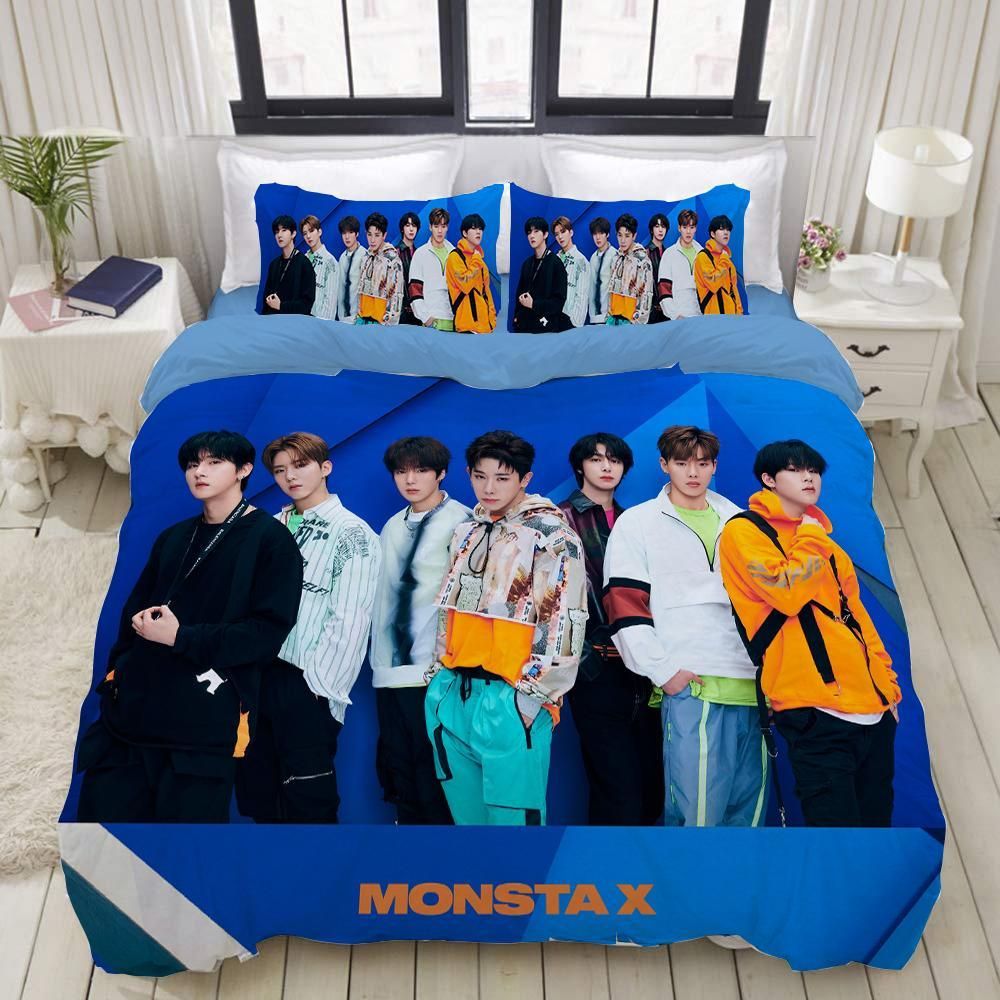 Monsta X Kpop 3 Duvet Cover Pillowcase Bedding Sets Home