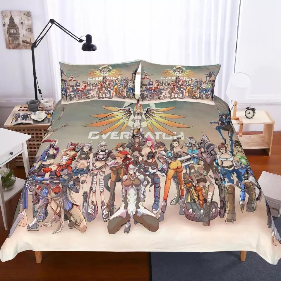 Game Overwatch 23 Duvet Cover Pillowcase Bedding Sets Home Decor