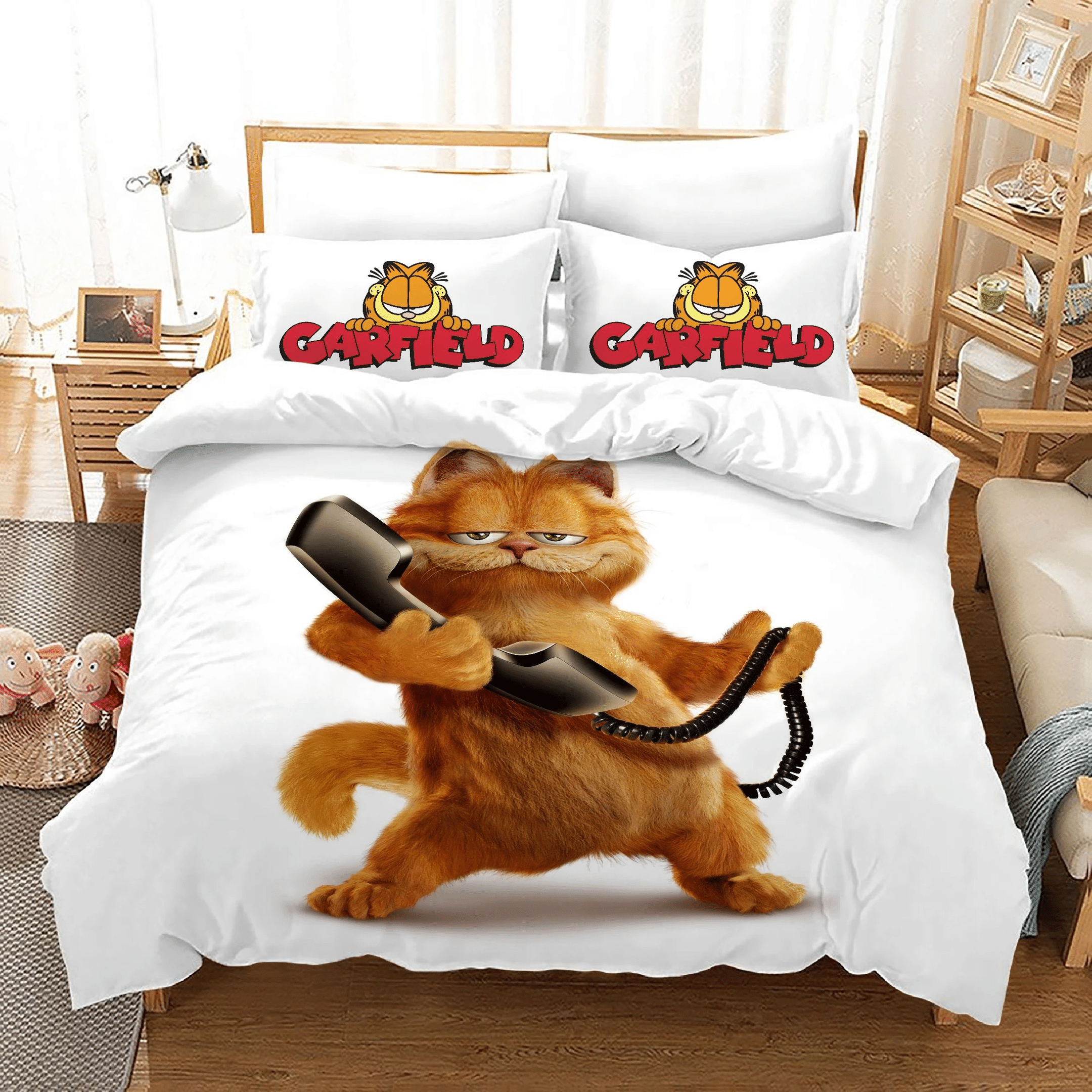 Garfield Exotic Cat 2 Duvet Cover Quilt Cover Pillowcase Bedding