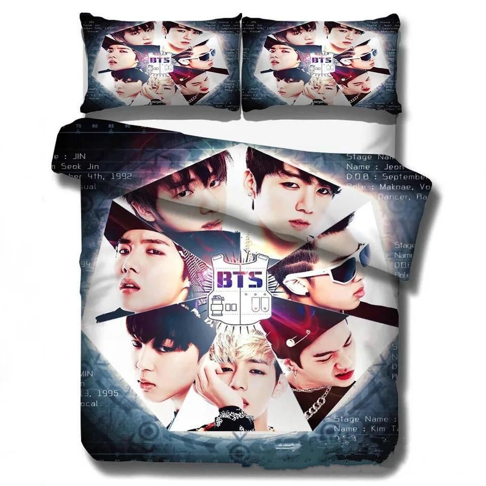 Kpop Bts Bangtan Boys 3 Duvet Cover Pillowcase Bedding Sets