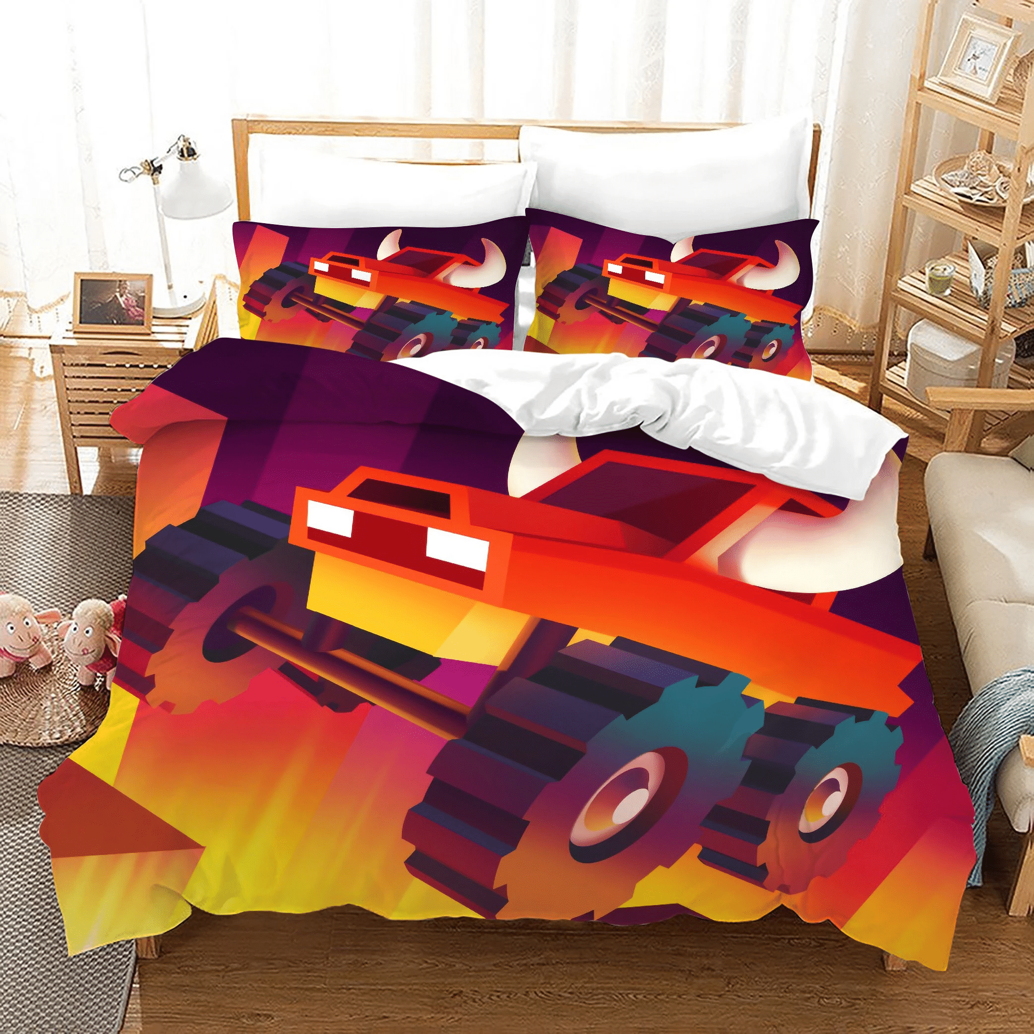 Monster Truck 5 Duvet Cover Quilt Cover Pillowcase Bedding Sets