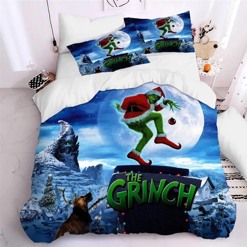 How The Grinch Stole Christmas 12 Duvet Cover Pillowcase Bedding