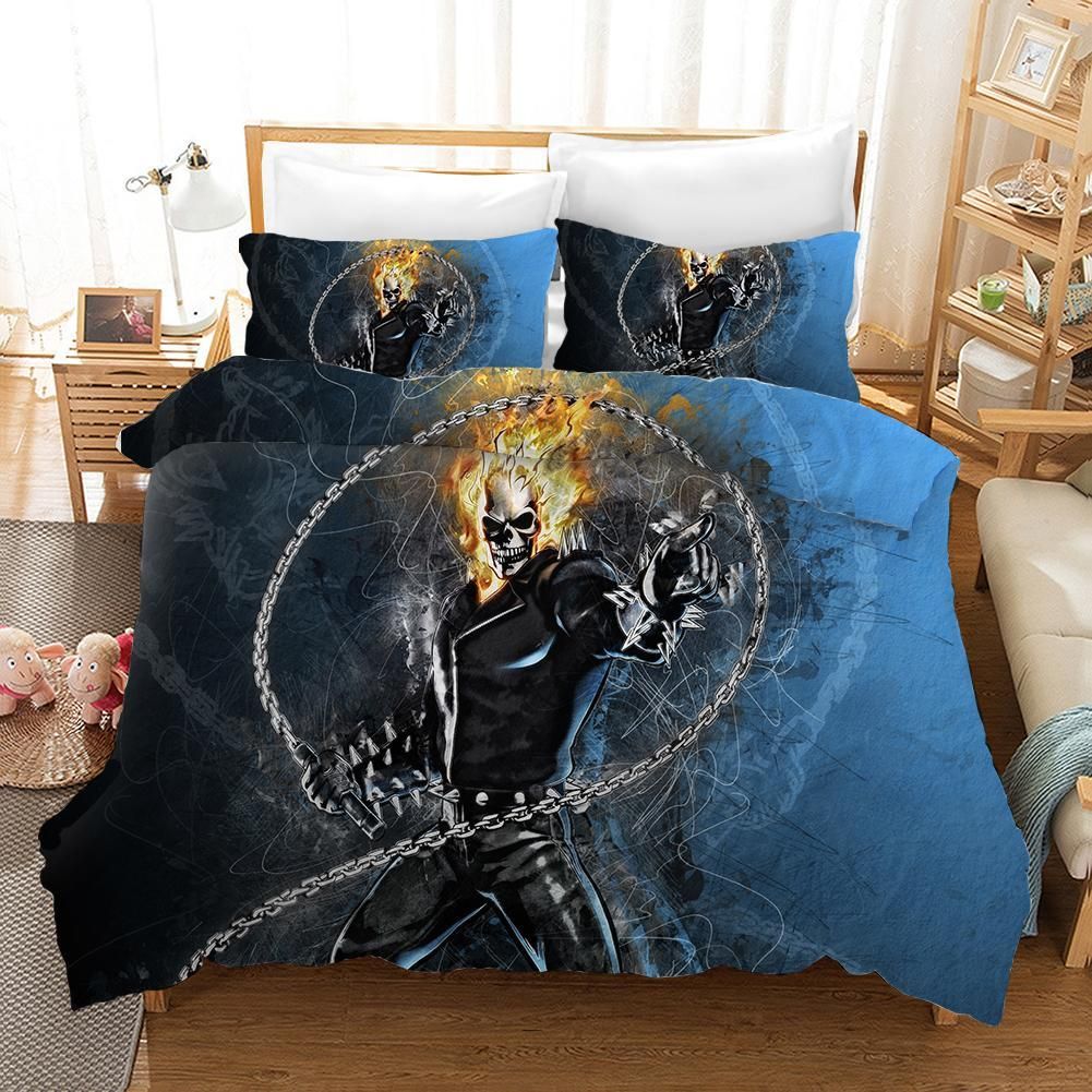 Ghost Rider 1 Duvet Cover Pillowcase Bedding Sets Home Bedroom