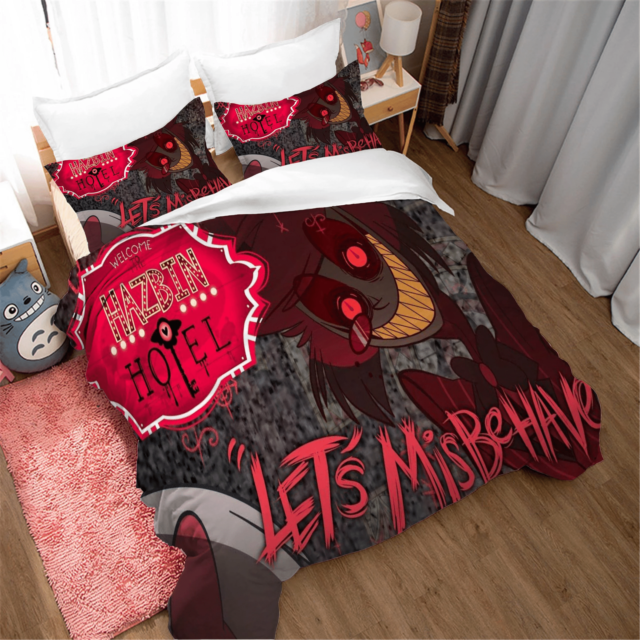 Hazbin Hotel Alastor 2 Duvet Cover Quilt Cover Pillowcase Bedding