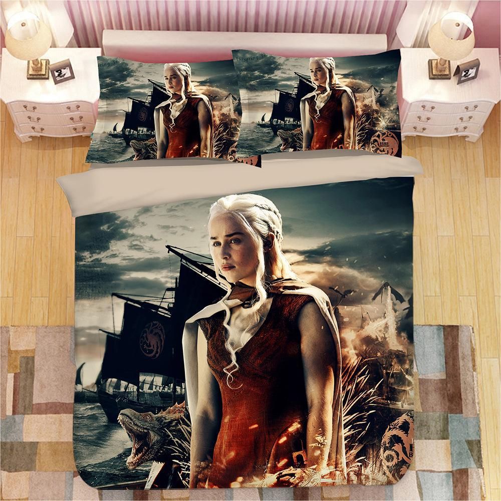 Game Of Thrones Daenerys Targaryen 4 Duvet Cover Pillowcase Bedding