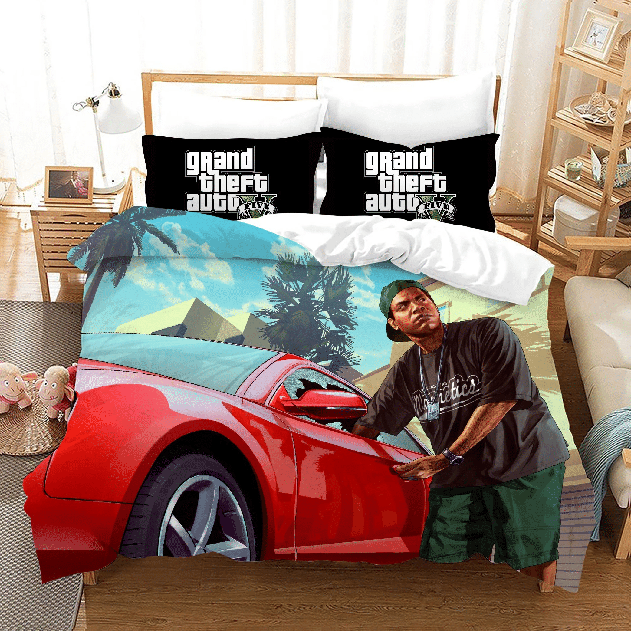 Grand Theft Auto 14 Duvet Cover Pillowcase Bedding Sets Home