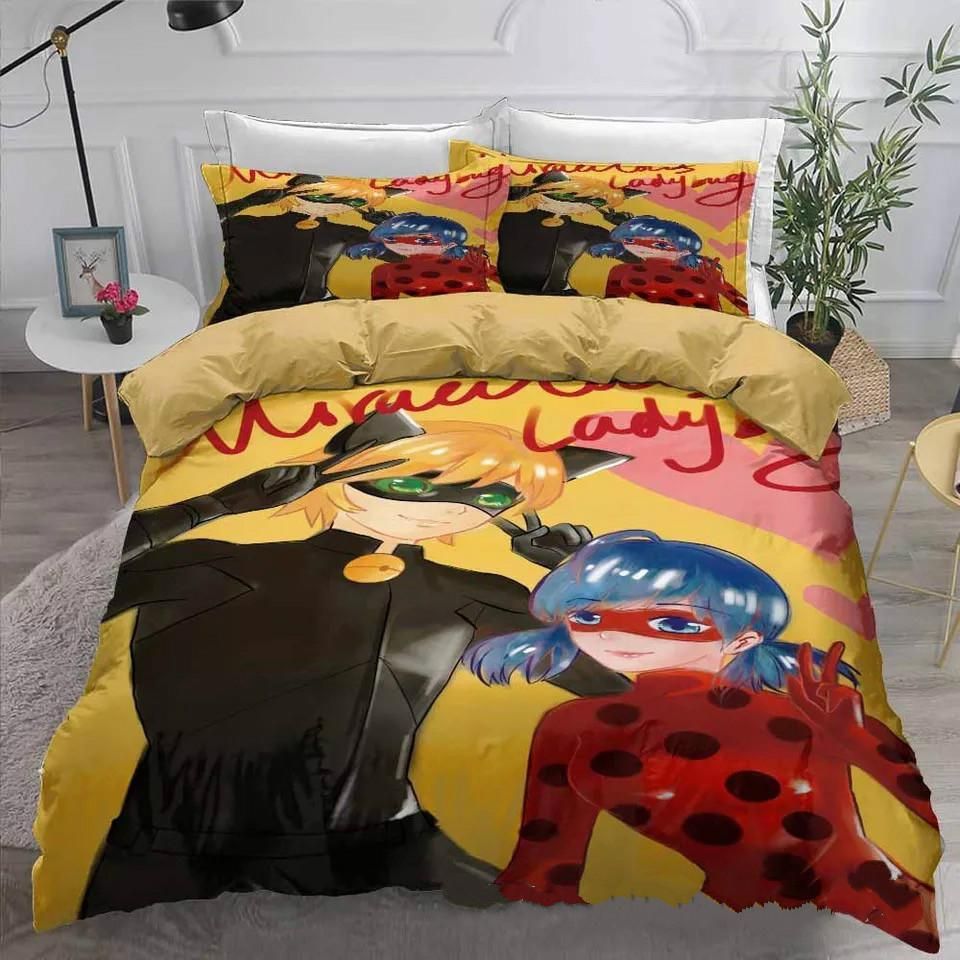 Miraculous Ladybug Cat Noir 3 Duvet Cover Pillowcase Bedding Sets